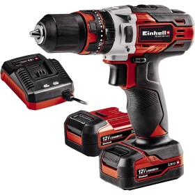 Einhell Taladro de impacto sin cable TE-CD 12/1 (incl. 2x 2,0 Ah batería Li-Ion, 12 V, 22 ajustes de par, caja cambios 2 veloc.,