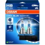 OSRAM COOL BLUE INTENSE H7, +100% más de brillo, hasta 5.000K, lámpara de faro halógena, aspecto LED, caja plegable colgante (2