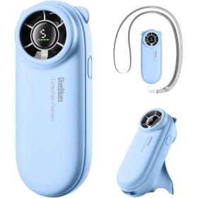 Diveblues TurboBear Mini Portable Turbo Fan - 8.8m/s Powerful, Super Light 85g, 5 Speed, Rechargeable Battery, Compact Pocket,