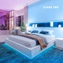 VKH Tiras LED 5 Metros(30 LEDs/m), Luces LED Habitación RGB Bluetooth con Control Remoto y App, Cambia el Color con la Música,