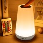Auxmir Lámparas de Mesita de Noche, Recargable 1800mAh con USB, Luz Nocturna LED sin Cable, Control Remoto y Táctil,