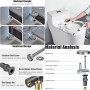 Paquete de 4 bisagras para asiento de inodoro con tornillos y tuercas expansibles, accesorios de asiento de inodoro fáciles de