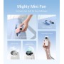 Diveblues TurboBear Mini Portable Turbo Fan - 8.8m/s Powerful, Super Light 85g, 5 Speed, Rechargeable Battery, Compact Pocket,