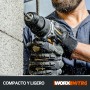 WORX Taladro Percutor a batería 20V Máx | WX352 | Motor sin escobillas | Power Share | 2 baterías de 2Ah | Cargador y maletín |
