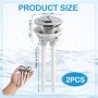 Juego de 2 pulsadores universales para inodoro de 40 mm, pulsador para inodoro de doble descarga, adecuado para inodoros con un