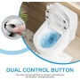 Juego de 2 pulsadores universales para inodoro de 40 mm, pulsador para inodoro de doble descarga, adecuado para inodoros con un