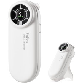 Diveblues TurboBear Mini Portable Turbo Fan - 8.8m/s Powerful, Super Light 85g, 5 Speed, Rechargeable Battery, Compact Pocket,