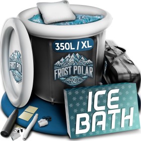 FROST POLAR - Bañera Hielo Recuperacion 350 Litros - Ice Bath 80 cm x 85 cm Soportes de Aleacion de Aluminio - Bañera Agua Fria