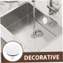 4 Piezas Tapa del orificio del lavabo cordón ajustable fregadero de la bañera cubiertas para agujeros accesorios de lavabo tapa