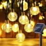 Moxled Guirnaldas Luces Exterior Solares, 11M 60 LED Guirnalda Luces Solar Impermeablet, 8 Modes Interior y Exterior Cadena de
