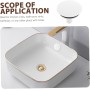 4 Piezas Tapa del orificio del lavabo cordón ajustable fregadero de la bañera cubiertas para agujeros accesorios de lavabo tapa
