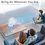 Table Fan, USB Rechargeable Powerful Quiet Fans with Remote Control, LED Display, 120° Rotation Oscillating, 3 Speed, Portable