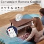 Table Fan, USB Rechargeable Powerful Quiet Fans with Remote Control, LED Display, 120° Rotation Oscillating, 3 Speed, Portable
