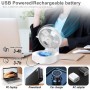 Table Fan, USB Rechargeable Powerful Quiet Fans with Remote Control, LED Display, 120° Rotation Oscillating, 3 Speed, Portable