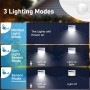 Peasur Luz Solar 3 Paquete/138 LED/3 ModosSúper Brillante Focos Solares con Sensor de Movimiento Impermeable IP65 Farolas