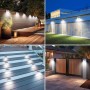 Peasur Luz Solar 3 Paquete/138 LED/3 ModosSúper Brillante Focos Solares con Sensor de Movimiento Impermeable IP65 Farolas