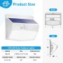 Peasur Luz Solar 3 Paquete/138 LED/3 ModosSúper Brillante Focos Solares con Sensor de Movimiento Impermeable IP65 Farolas