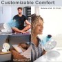 Table Fan, USB Rechargeable Powerful Quiet Fans with Remote Control, LED Display, 120° Rotation Oscillating, 3 Speed, Portable