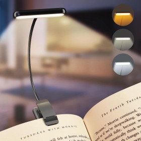 iFalarila Luz Lectura Recargable, 12 LED Luz para Leer en la Cama 360° Ajustable Lampara Lectura [RA95] Lampara para Leer en La