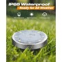 btfarm 8 Paquetes Luces Solares LED Exterior Jardin Suelo, 8 LED Luz Solar Exterior Jardin, IP65 Impermeable Lamparas Solares