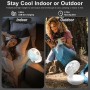 Table Fan, USB Rechargeable Powerful Quiet Fans with Remote Control, LED Display, 120° Rotation Oscillating, 3 Speed, Portable