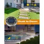 btfarm 8 Paquetes Luces Solares LED Exterior Jardin Suelo, 8 LED Luz Solar Exterior Jardin, IP65 Impermeable Lamparas Solares