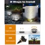 btfarm 8 Paquetes Luces Solares LED Exterior Jardin Suelo, 8 LED Luz Solar Exterior Jardin, IP65 Impermeable Lamparas Solares
