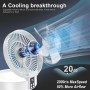 Table Fan, USB Rechargeable Powerful Quiet Fans with Remote Control, LED Display, 120° Rotation Oscillating, 3 Speed, Portable