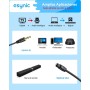 eSynic Convertidor de 3,5 mm a Óptico de Carcasa de Aleación de Aluminio, Adaptador de Audio Analógico a Digital Convertidor de