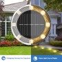 Peasur 12 Paquetes Luces Solares LED Exterior Jardin Suelo,8 LED Luz Solar Exterior Jardin, IP65 Impermeable Luces Solares para