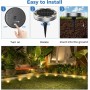 Peasur 12 Paquetes Luces Solares LED Exterior Jardin Suelo,8 LED Luz Solar Exterior Jardin, IP65 Impermeable Luces Solares para
