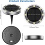 Peasur 12 Paquetes Luces Solares LED Exterior Jardin Suelo,8 LED Luz Solar Exterior Jardin, IP65 Impermeable Luces Solares para
