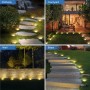 Peasur 12 Paquetes Luces Solares LED Exterior Jardin Suelo,8 LED Luz Solar Exterior Jardin, IP65 Impermeable Luces Solares para