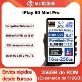 Tableta PC ALLDOCUBE iPlay 60 Mini pro con 2 Altavoces 8+8GB RAM 256GB