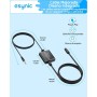 eSynic Convertidor de 3,5 mm a Óptico de Carcasa de Aleación de Aluminio, Adaptador de Audio Analógico a Digital Convertidor de
