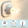 ledscom.de Plafón portalámpara ELEKTRA, porcelana, blanco, 1x E27 máx. 60W