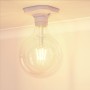 ledscom.de Plafón portalámpara ELEKTRA, porcelana, blanco, 1x E27 máx. 60W