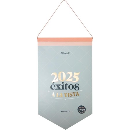 Mr. Wonderful - Calendario de Pared Magnético 2025 - En este hogar va a haber mucho que celebrar - Incluye 4 Hojas de Pegatinas