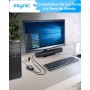 eSynic Convertidor de 3,5 mm a Óptico de Carcasa de Aleación de Aluminio, Adaptador de Audio Analógico a Digital Convertidor de