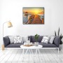 SHEGZHUC Pintura Diamante Puesta de Sol 50x40 cm Pintura Diamante Atardecer Pintura de Diamantes del Mar Kit Punto Diamante