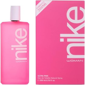 NIKE - Ultra Pink, Colonia Mujer, 200 ml, Perfume Formato Spray, Eau de Toilette Natural y Femenina, Aroma Oriental Gourmand,