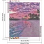 DCIDBEI 3D Ai Square Diamond Painting Paisajes 40x50 cm Puzzle Diamantes Paisaje Playa Adultos Pintura Diamante Paisaje Playa y