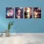 Pintura de Diamantes 4 Piezas 30x40 cm Diamantes 5D 4 Unidades Amor Playa Diamantes 5d 4 Unidades Love la Playa Cuadros