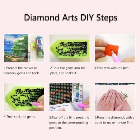 Muzagroo Art 5d juego de pintura de diamantes para adultos bricolaje juego de arte de diamantes perforados bricolaje Sala de