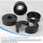 4 Piezas Embellecedor Grifo Ducha, Tamaño Ajustable Embellecedores Tubos Calefaccion, Negro Embellecedor Ducha Adecuado para