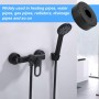 4 Piezas Embellecedor Grifo Ducha, Tamaño Ajustable Embellecedores Tubos Calefaccion, Negro Embellecedor Ducha Adecuado para