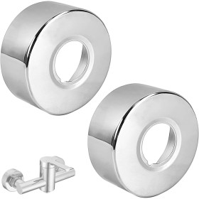 2 Piezas Embellecedor Grifo Ducha, 66 * 25 * 30 MM, Cubierta Decorativa de Acero Inoxidable, Llaves de Paso de Agua Baño, Roseta