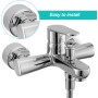 2 Piezas Embellecedor Grifo Ducha, 66 * 25 * 30 MM, Cubierta Decorativa de Acero Inoxidable, Llaves de Paso de Agua Baño, Roseta
