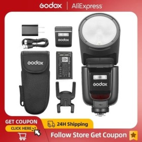 Godox V1 Pro V1Pro TTL Li-ion cabeza redonda cámara Flash transmisión 