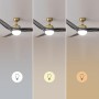 Cecotec EnergySilence Aero 470 Ceiling Fan with Remote Control, Timer and LED Light, 49 W, Diameter 106 cm, 3 Blades, 3 Speeds,